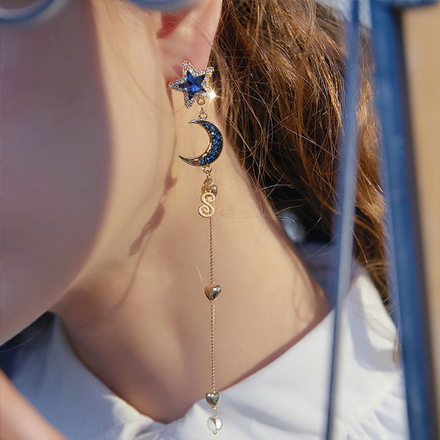 S1943H2 Stud Ear Accessories Earrings Moon and Stars