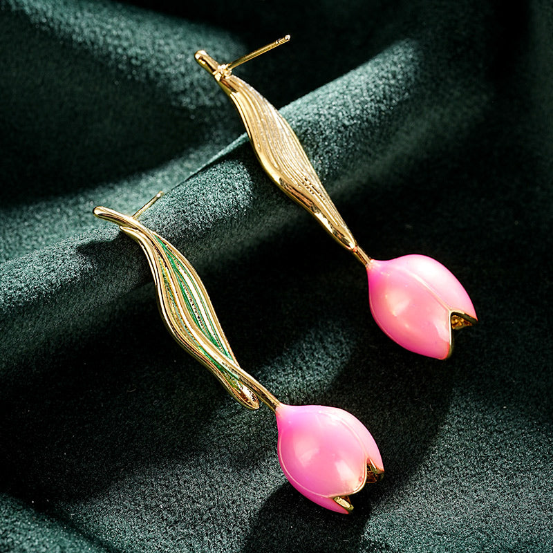 S5026E1 Magical Tulips Alloy Earrings