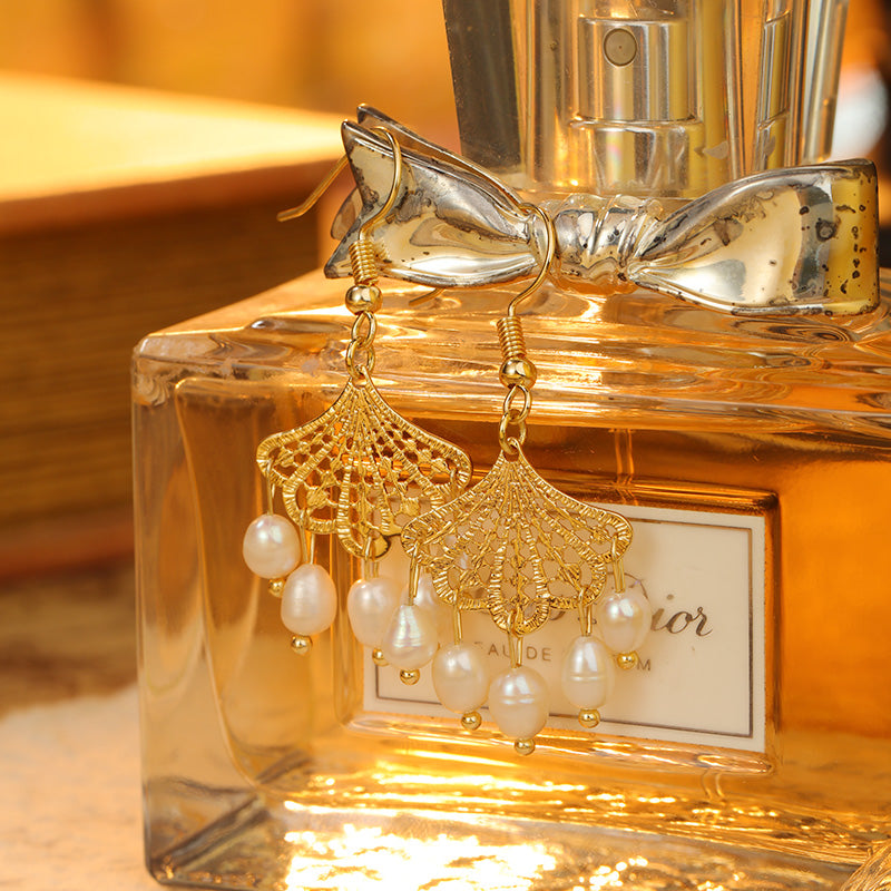 S4701E1 Pearl Long  Earrings Stud Ear Accessories with tassels fine handmade gifts