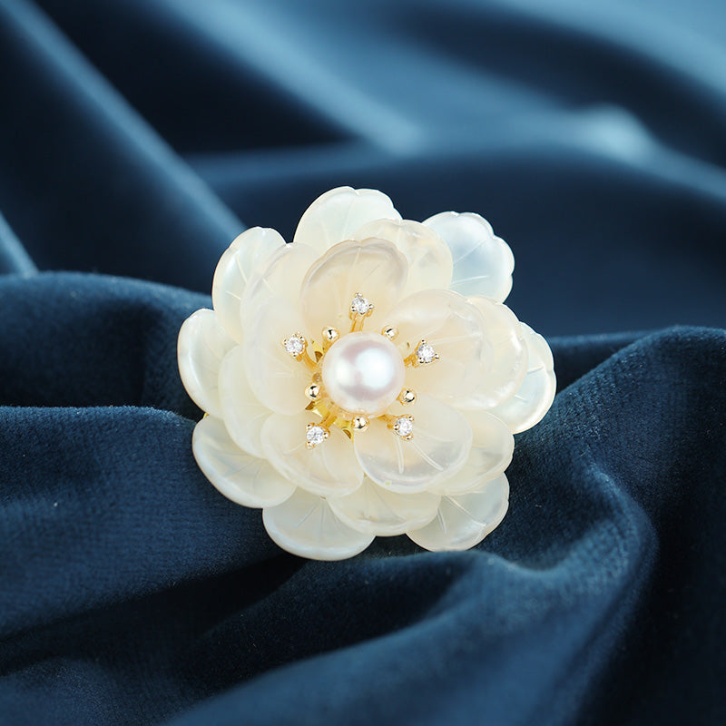 S2299B1 Pearl Flower  Brooch Bangle Hand Chain fine handmade gifts