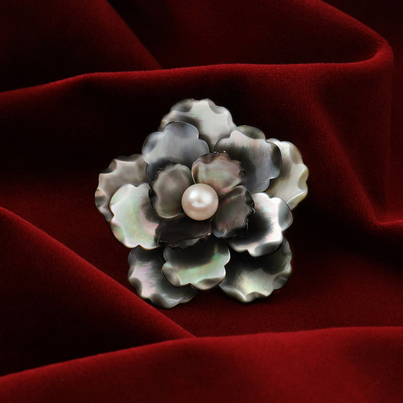S2211B1 pearl Flower  brooch Scarf Buckle fine handmade gifts