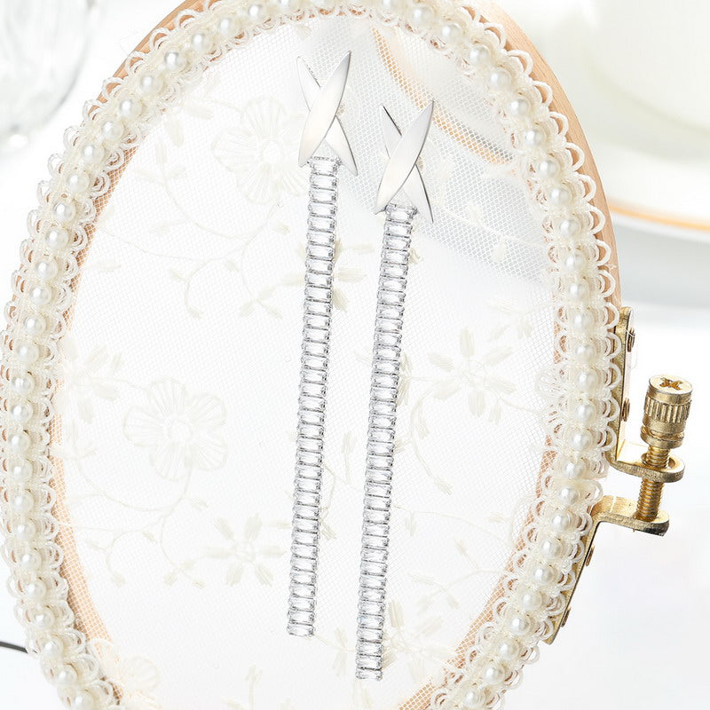 S4884E1 long geometric Earring Stud Ear Accessories fine handmade gifts