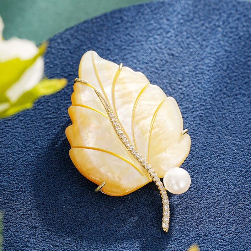 S2367B1 Pearl Brooch Scarf Buckle traditional elegant fine handmade gifts
