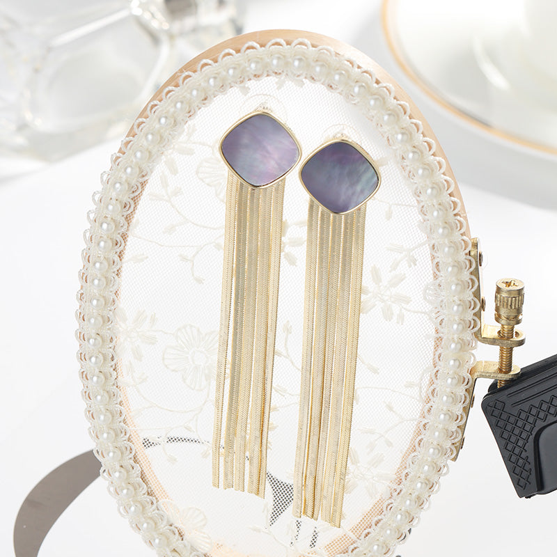 S4888E1 Stud Ear Accessories  Earrings with tassels fine handmade gifts