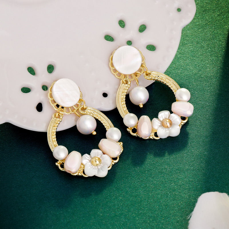 S4285E1 Flower  Earrings  Stud Ear Accessories Hoop Earrings fine handmade gifts