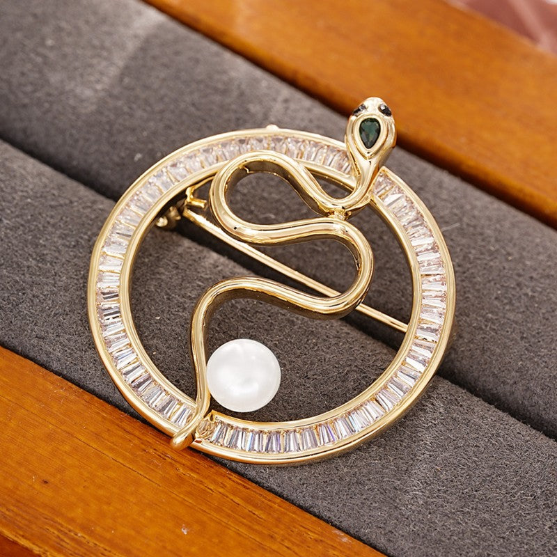 S2365B1 Pearl Brooch Scarf Buckle fine handmade gifts