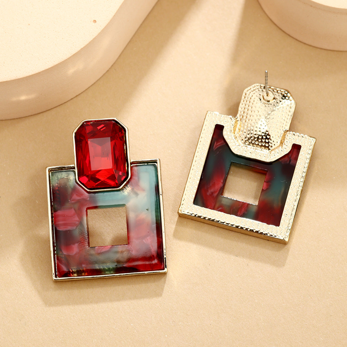 S5190E2 Vintage Facet earrings