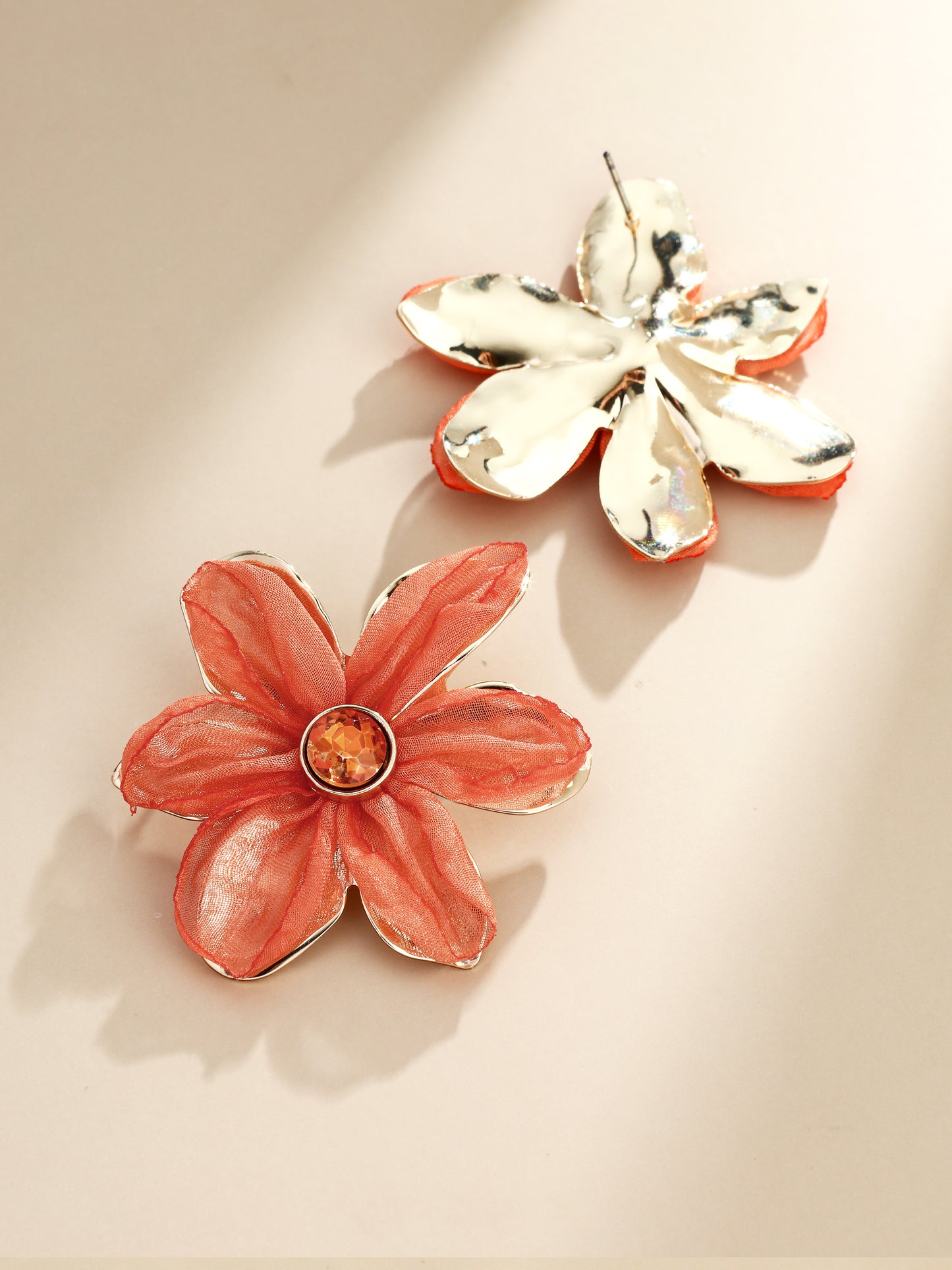 S5183E1 Amber Halo earrings