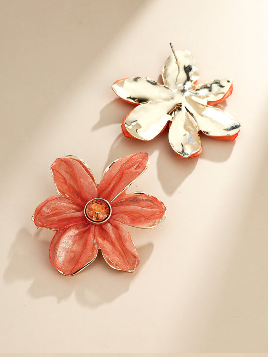 S5183E1 Amber Halo earrings