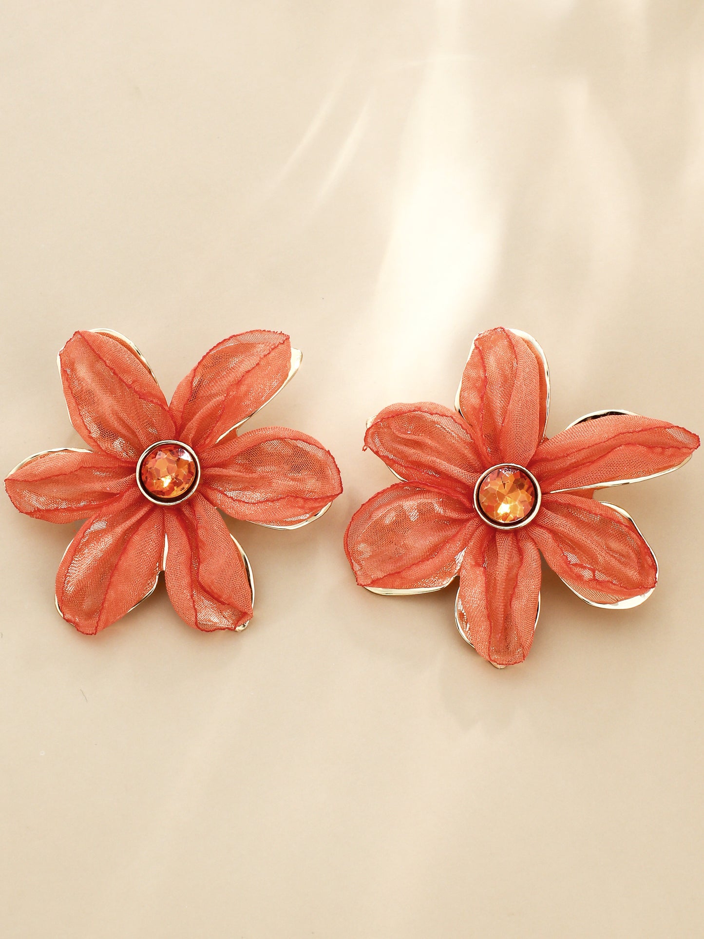 S5183E1 Amber Halo earrings