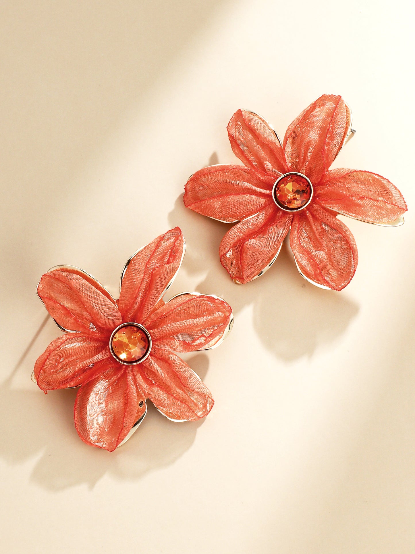 S5183E1 Amber Halo earrings