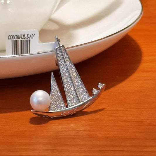 S2264B1 Pearls Brooch Scarf Buckle simple elegant fine handmade gifts