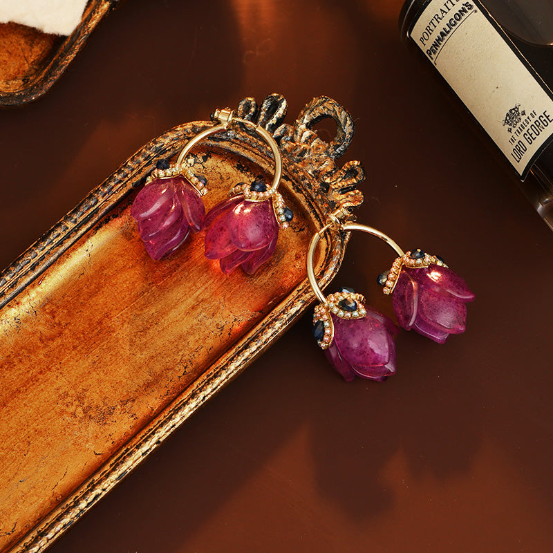S4614E1 Flower Earrings Stud Ear Accessories fine handmade gifts