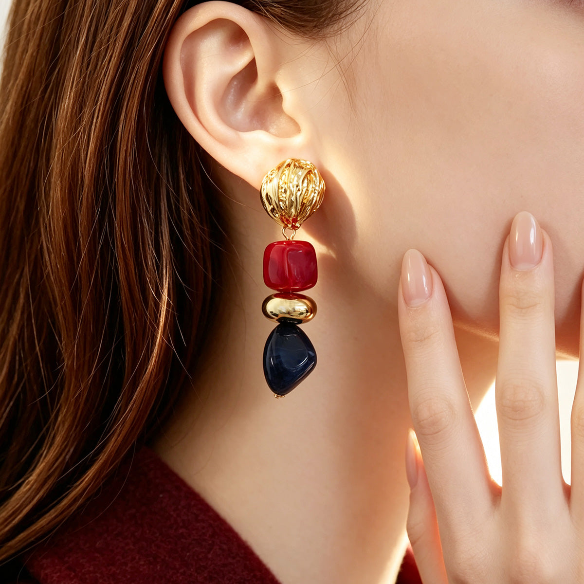 S5180E1 Vintage Facet earrings