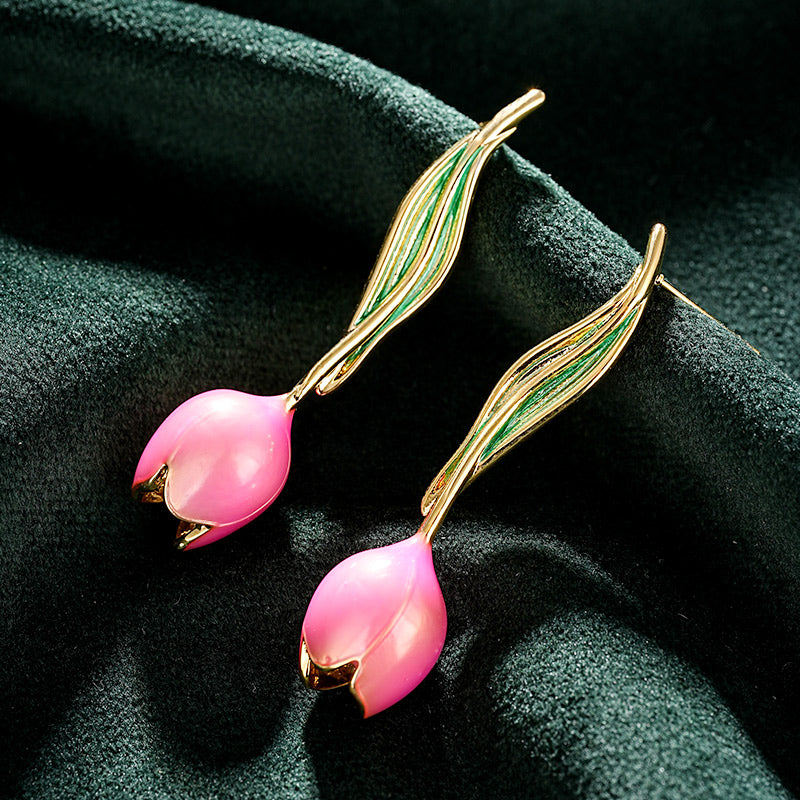 S5026E1 Magical Tulips Alloy Earrings