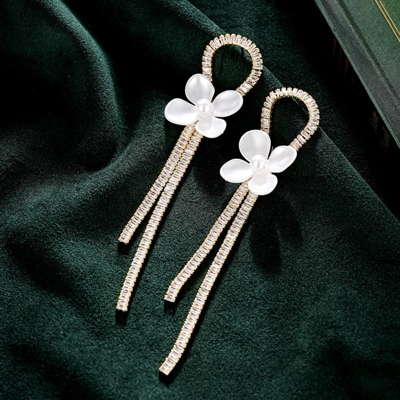 S5029E1  earrings Luminous Flower Shadows