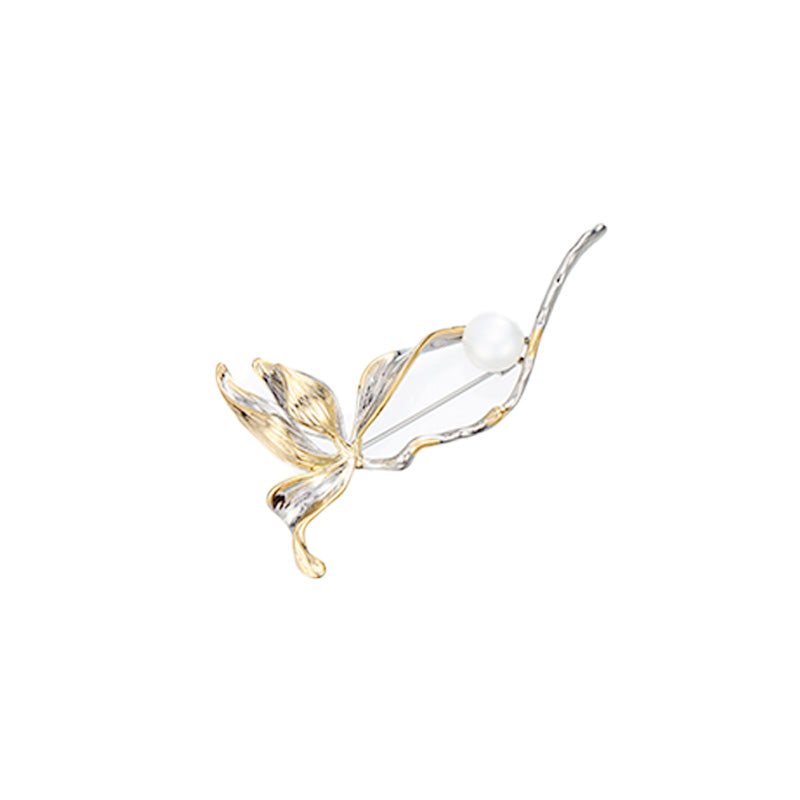 S2352B1 Pearl Brooch Scarf Buckle fine handmade gifts