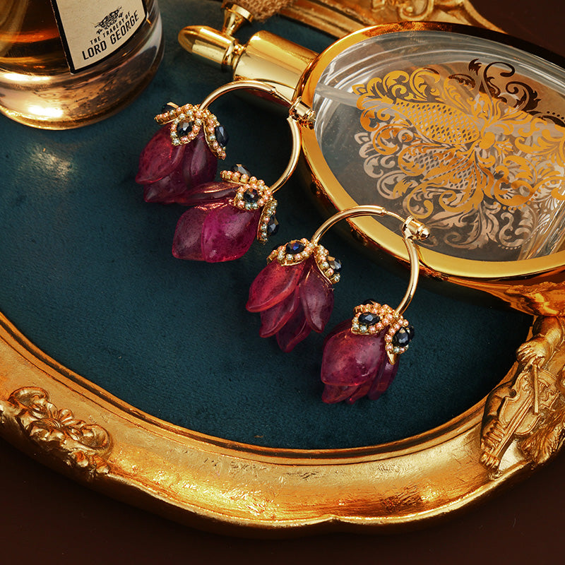 S4614E1 Flower Earrings Stud Ear Accessories fine handmade gifts