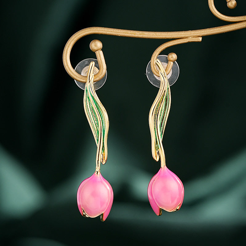 S5026E1 Magical Tulips Alloy Earrings