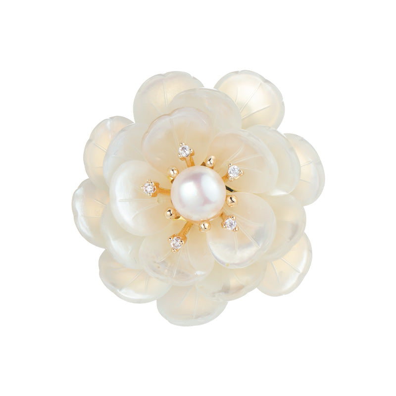 S2299B1 Pearl Flower  Brooch Bangle Hand Chain fine handmade gifts