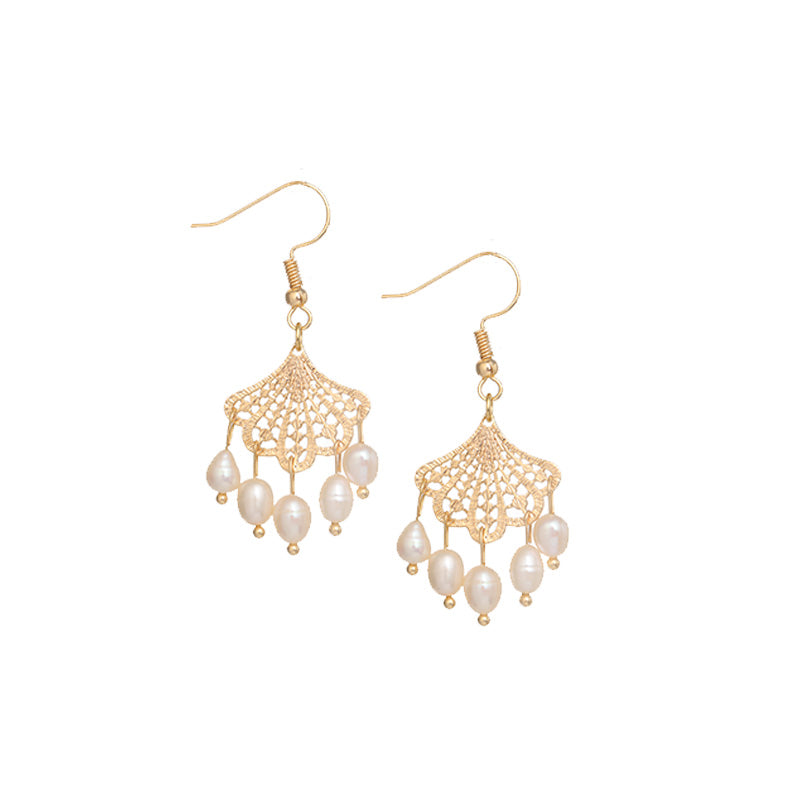 S4701E1 Pearl Long  Earrings Stud Ear Accessories with tassels fine handmade gifts