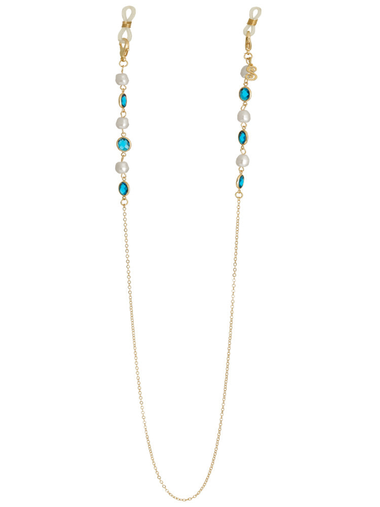 S1882G2 Teal Cascade eyeglass chain