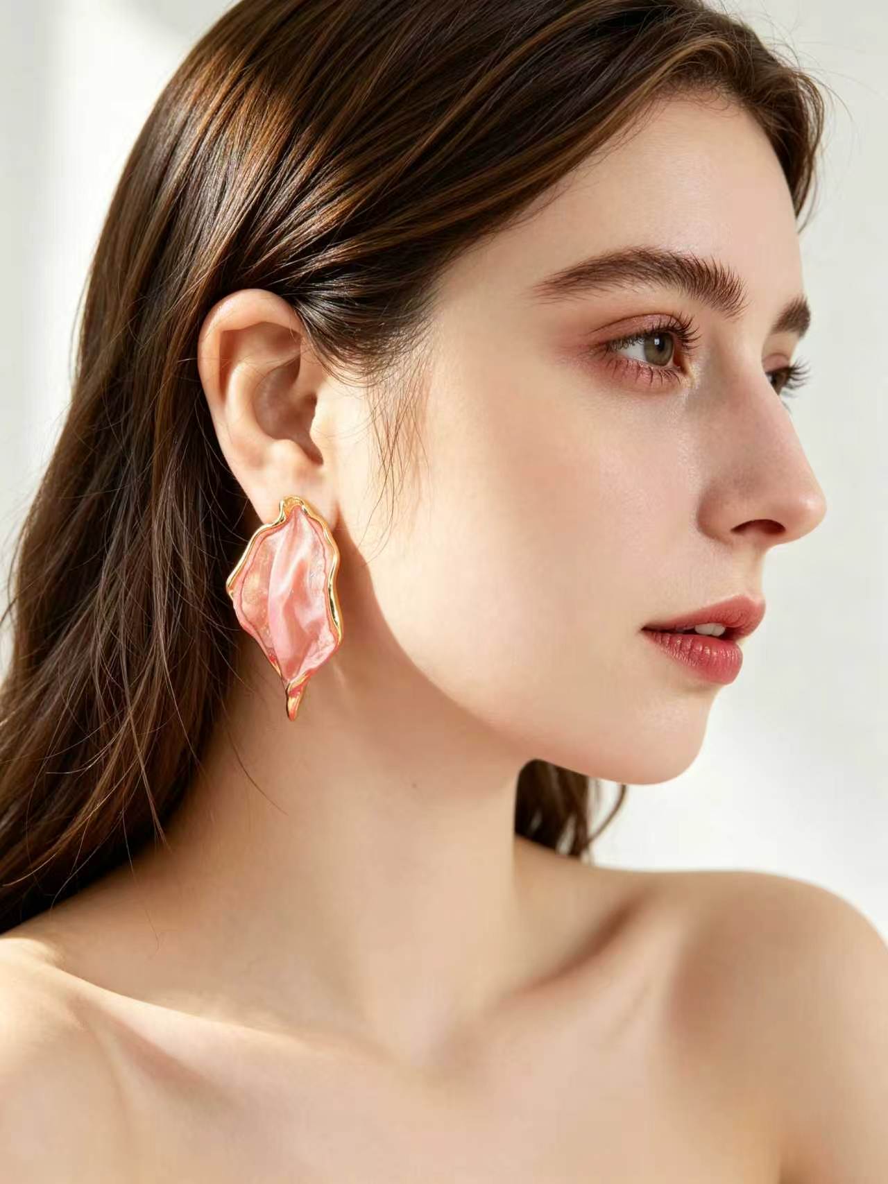 S5189E2 Dewy Leaf earrings
