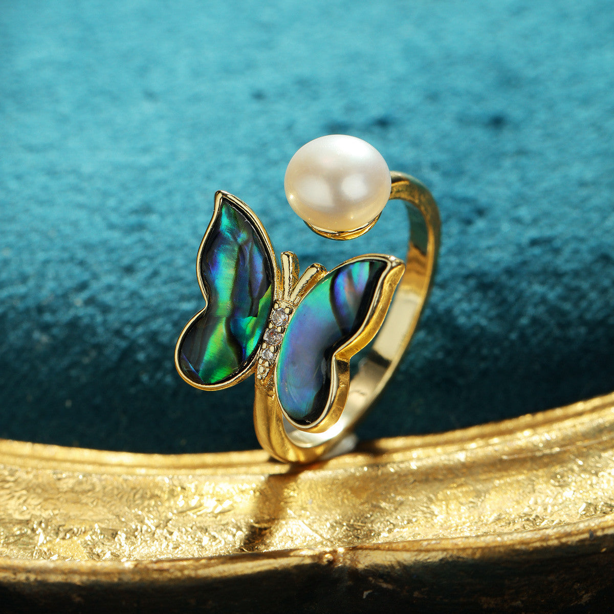 S2071R1 adjustable Open Adjustable Ring Butterfly and Breeze