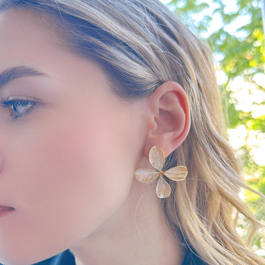 S5012E1 Earrings Stud Ear Accessories Golden Bloom 2
