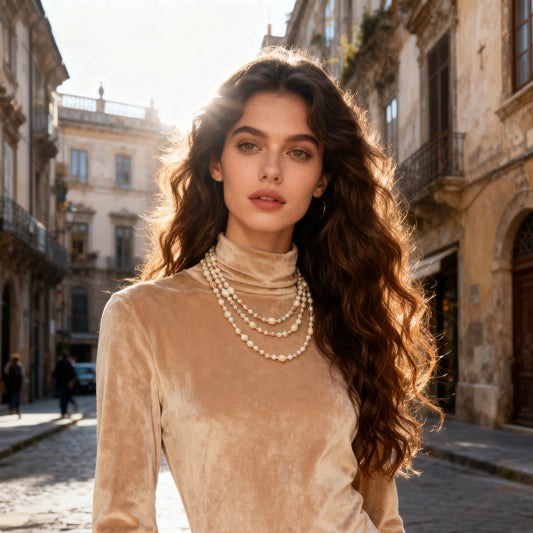 S2516N1 Pearl Sweater Chain Long Necklace fashion handmade gifts