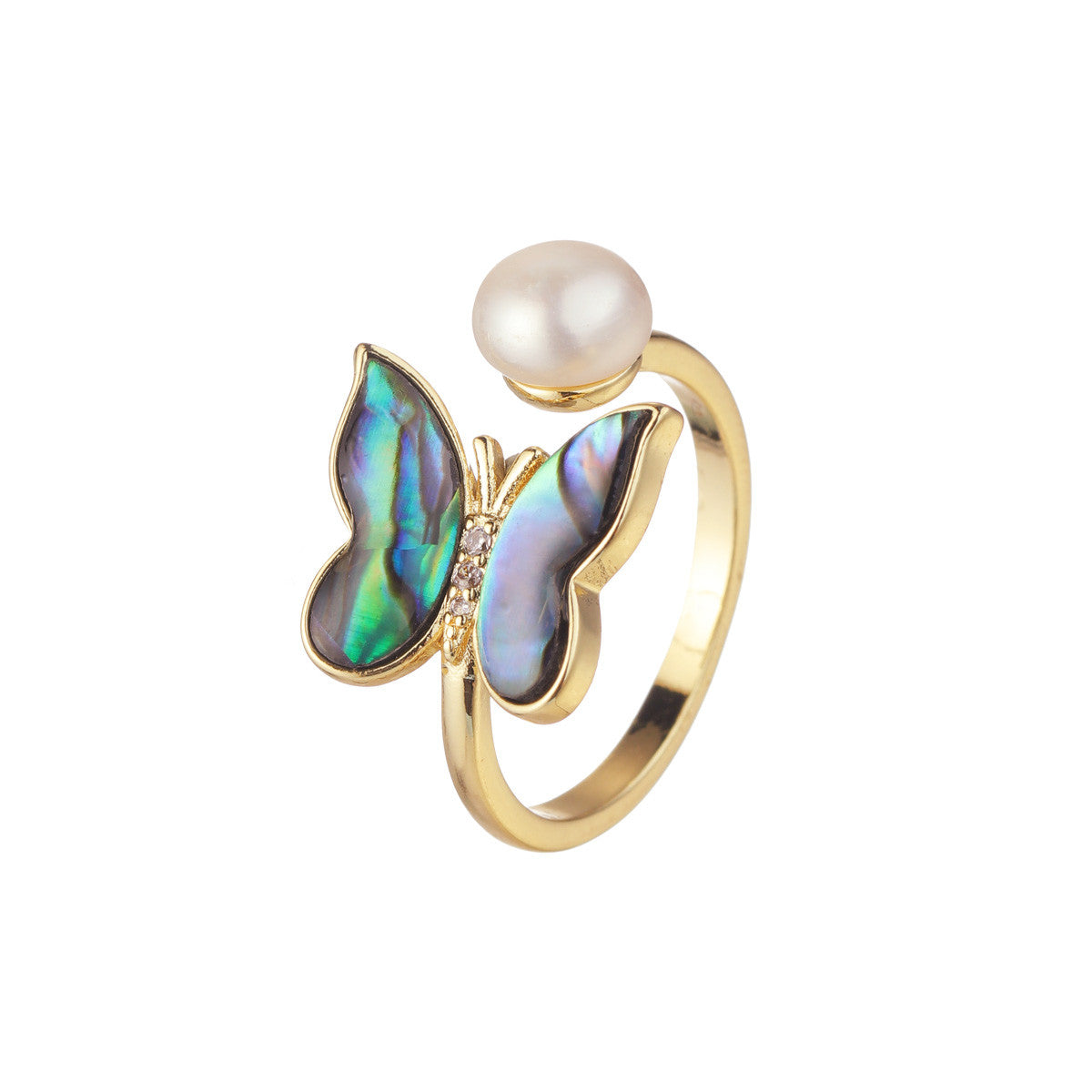 S2071R1 adjustable Open Adjustable Ring Butterfly and Breeze