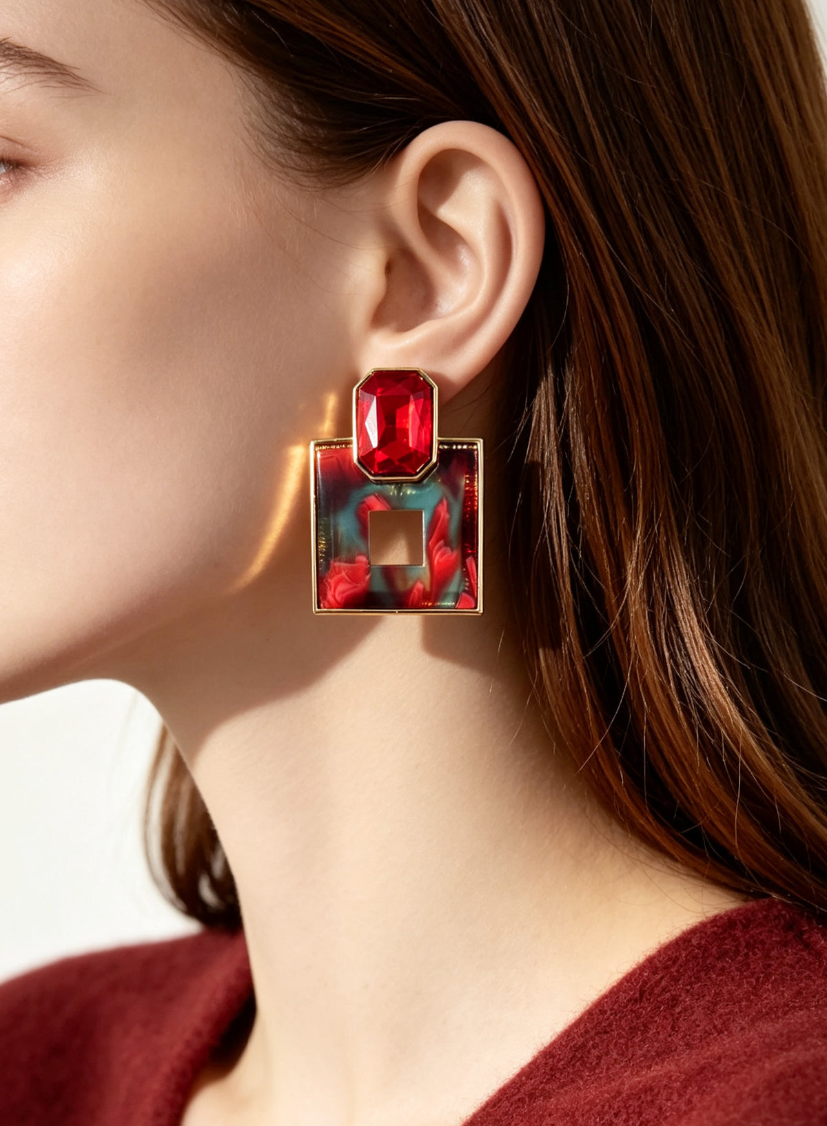 S5190E2 Vintage Facet earrings