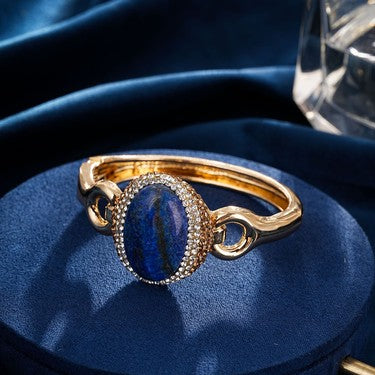 S2010W1 Pure Lapis Lazuli Bracelet Bangle Hand Chain fine handmade gifts