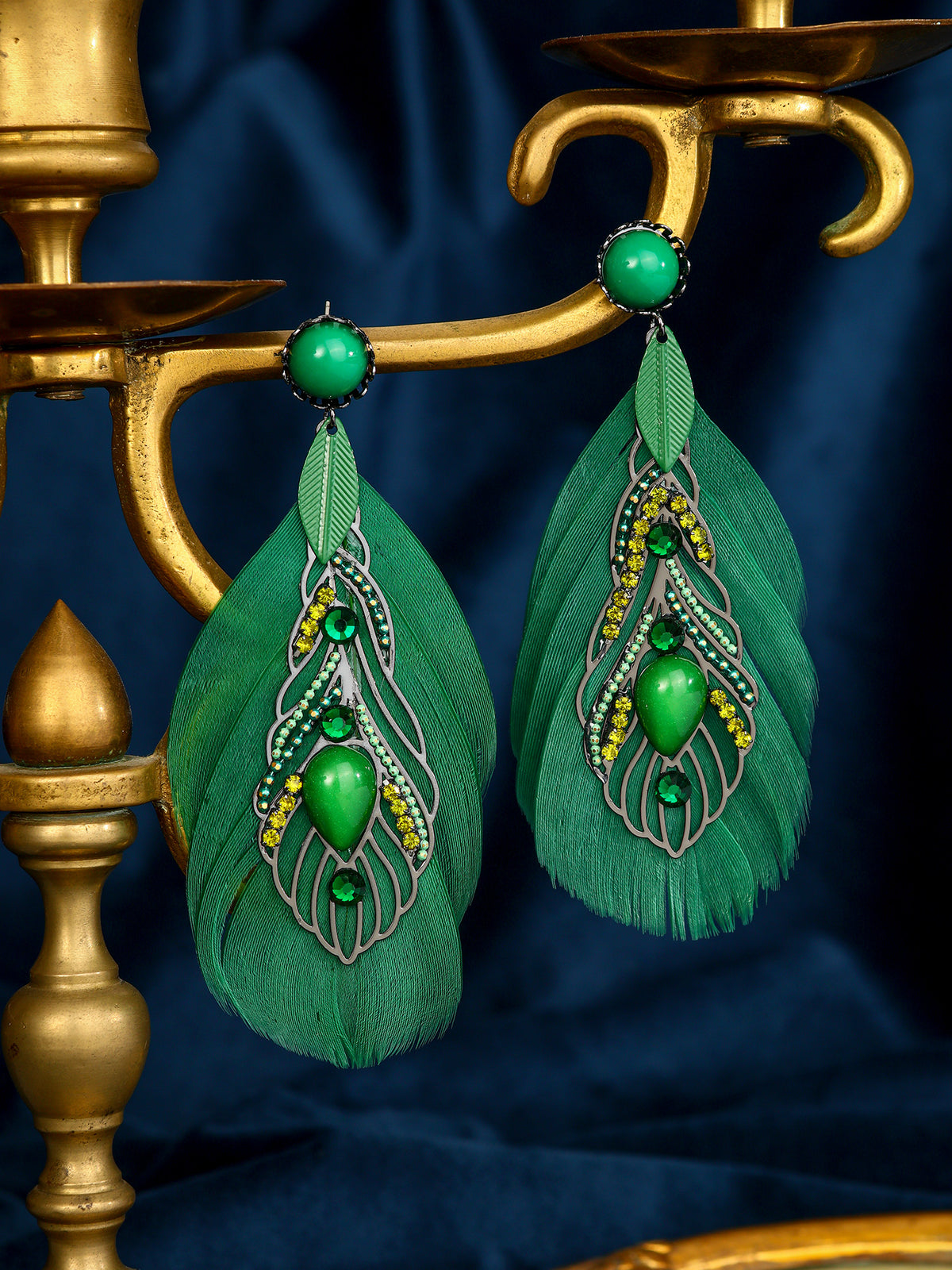 BW2505479 Peacock Plume earrings