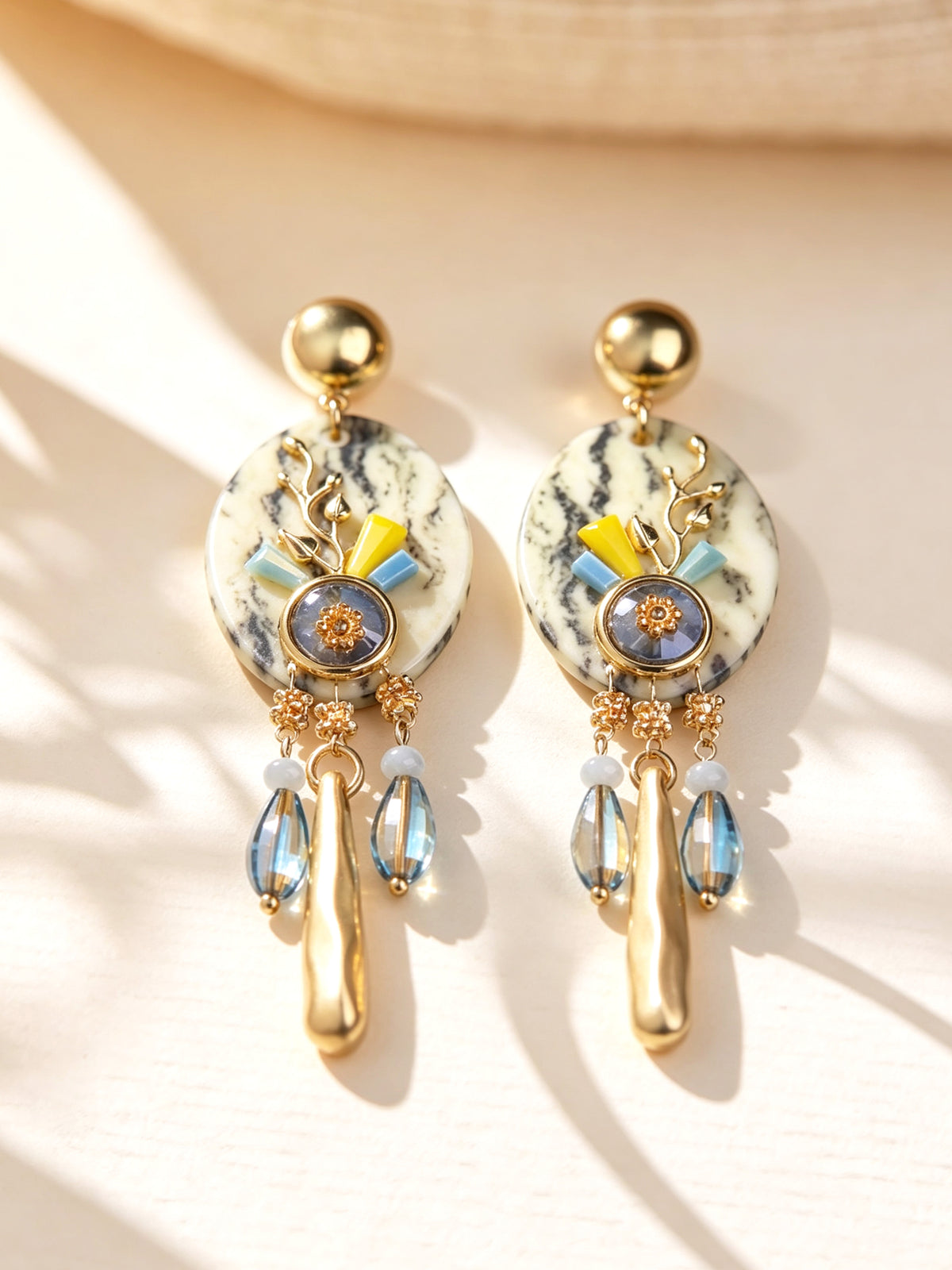 BW2811360 Azure Marble earrings