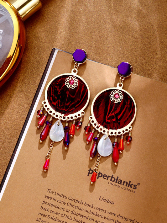 BW4018190 Crimson Medallion earrings