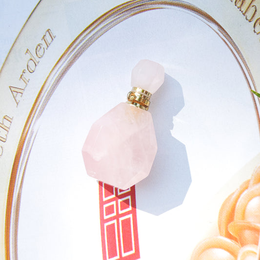 S2328N1 Pure Rose Quartz Long Necklace Sweater chain fine handmade gifts