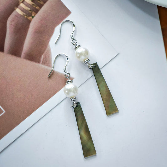 S4852E1 Shell Long Earrings Stud Ear Accessories fine handmade gifts