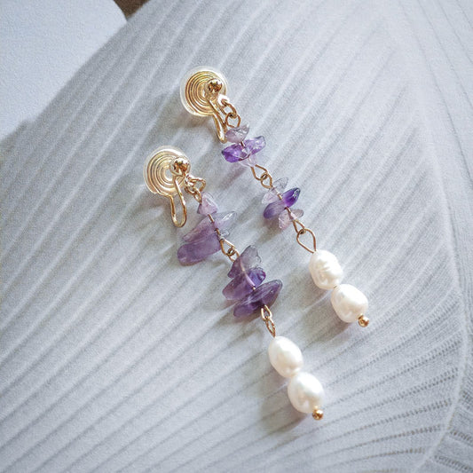 S4734E1 Pearl Long Earrings Stud Ear Accessories fine handmade gifts