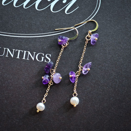 S4733E1 Pearl Long  Earrings Stud Ear Accessories fine handmade gifts
