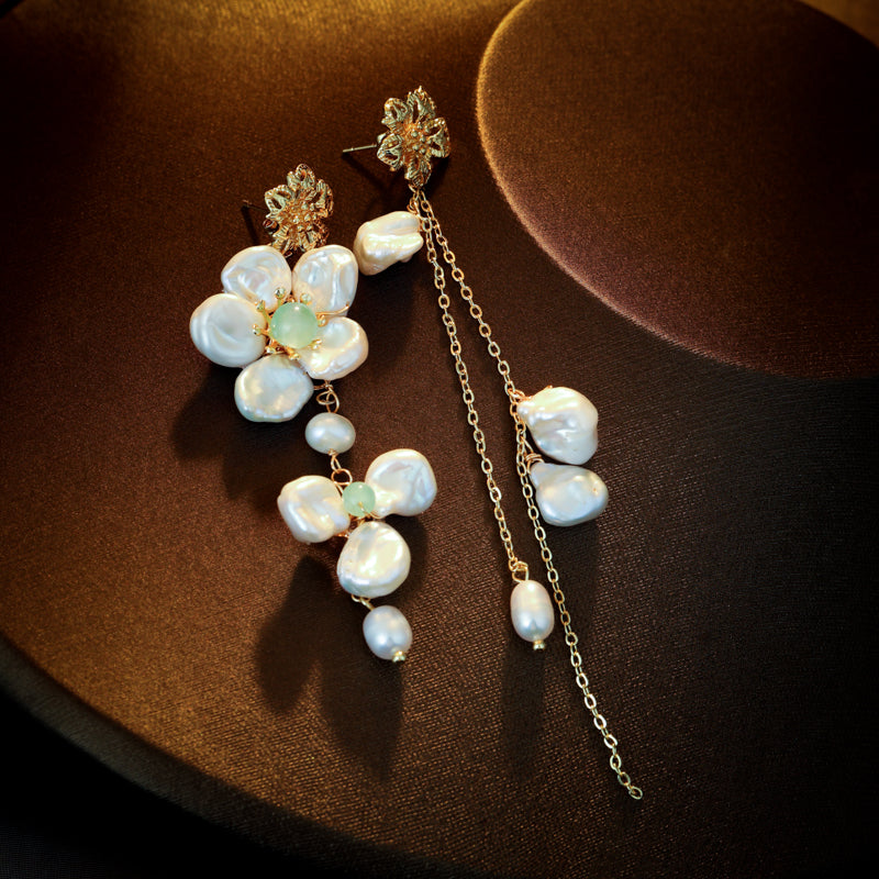 S4724E1 Pearl Long  Earrings Stud Ear Accessories fine handmade gifts