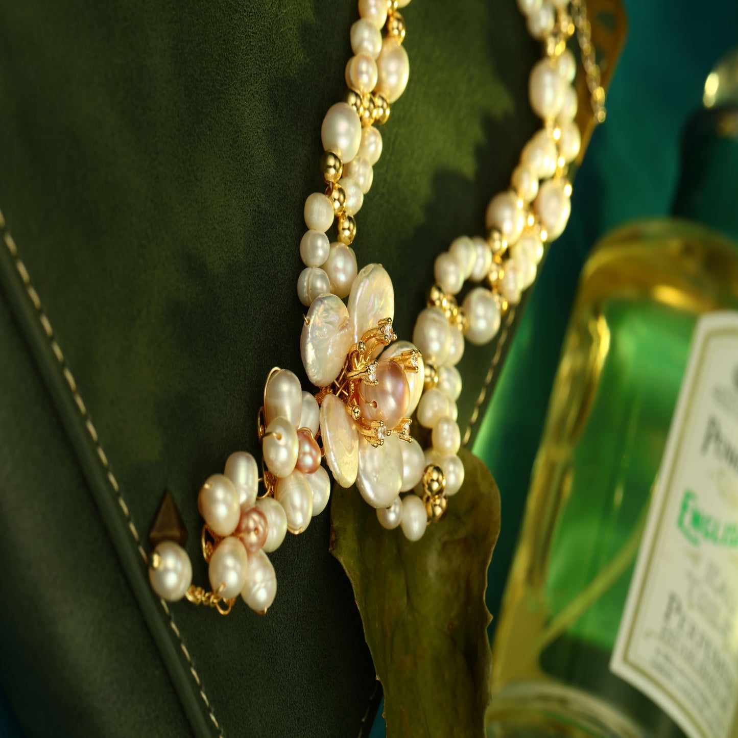 S2826N1  Flowers Like a Dream  Pearl necklace