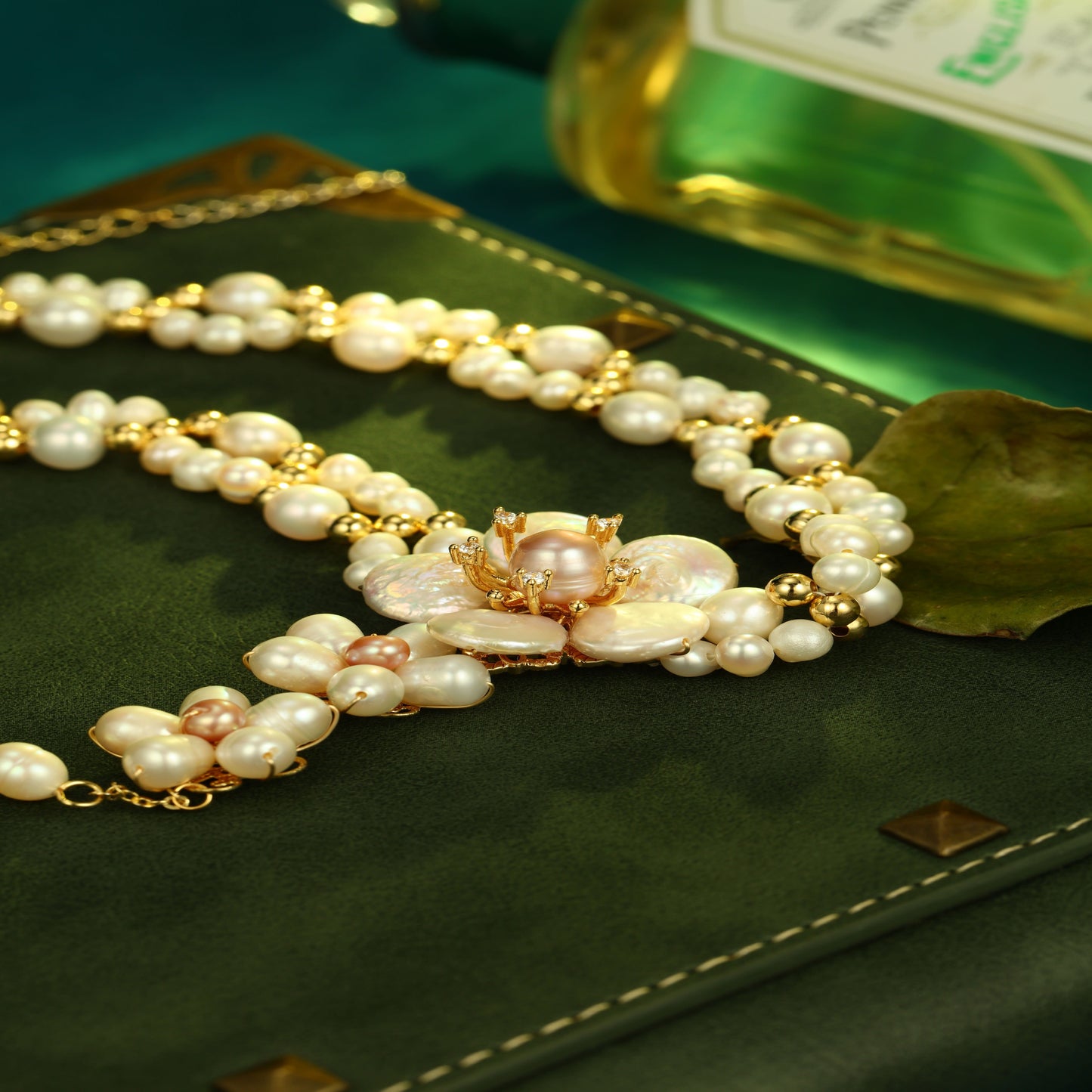 S2826N1  Flowers Like a Dream  Pearl necklace