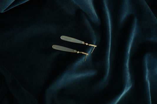 S4916E1 Earrings Stud Ear Accessories, Rain Falling on the Mortal World