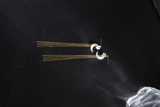 S4811E1  Earrings Stud Ear Accessories The Crescent Moon 1