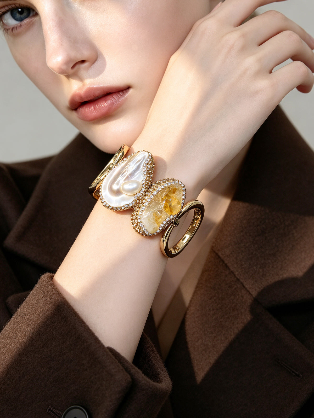 S03150M1 Citrine Link bangle