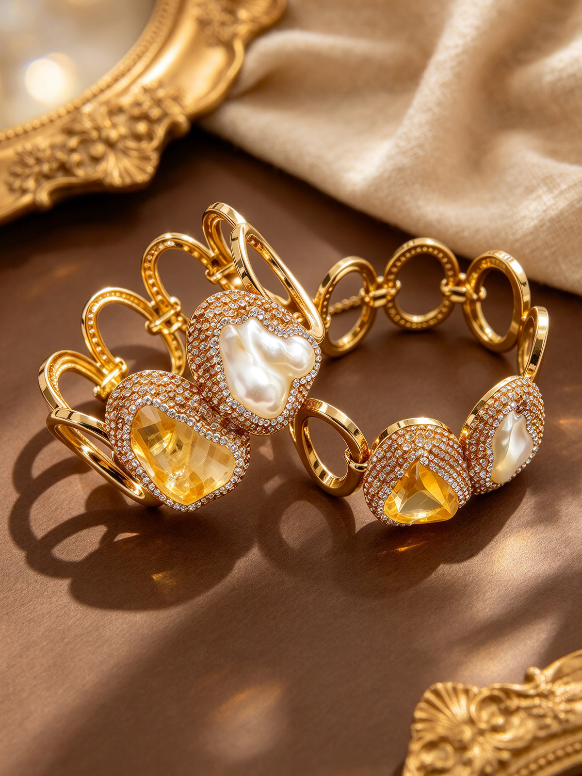 S03150M1 Citrine Link bangle