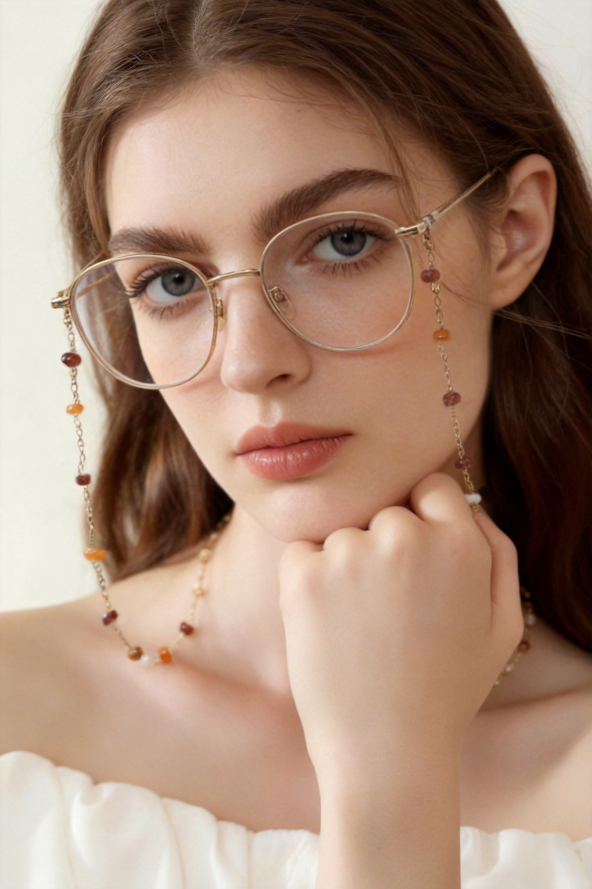 S1871G1 Amber Ember glasses chain