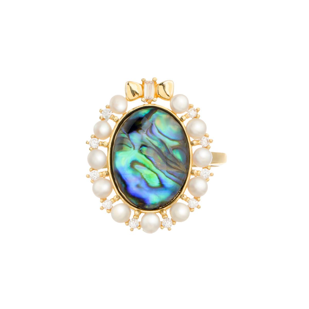 S1967R1 Abalone Halo ring