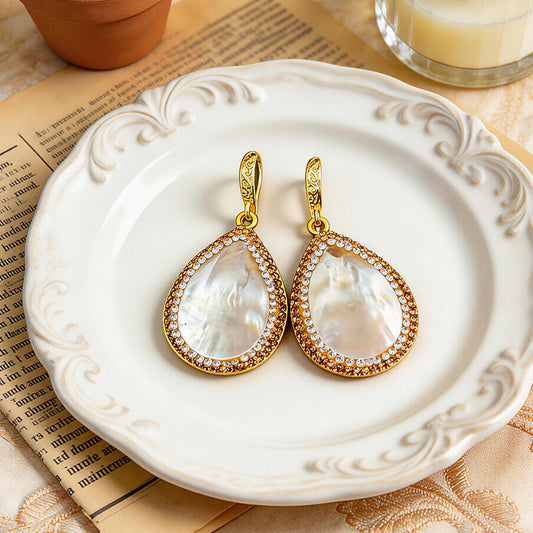 S1987S1 Shell Teardrop earrings